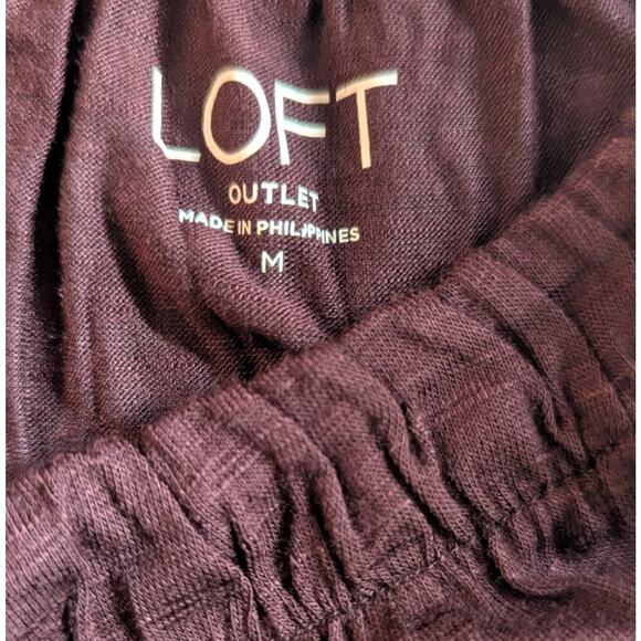 Adorable Womens LOFT Rayon Stretch Maroon Tank Top Size MEDIUM - Picture 1 of 4